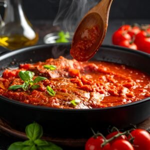 Tomato and basil sauce