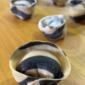 Pink salmon capeletti